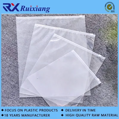 Biodegradable Ziplock OEM Waterproof Bag Zipper Plastic Zip Packing Bag for Clothes Clothing